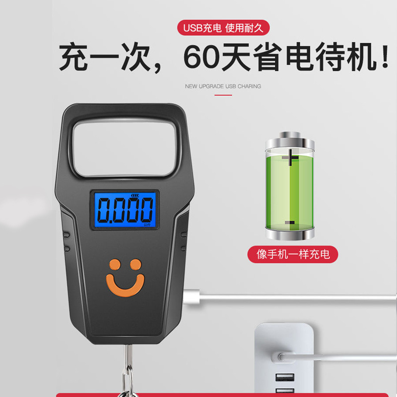 Mini weighing electronic scale, portable scale, 50kg electronic scale, portable portable scale, hook grocery shopping scale, express delivery gram scale Application Scenario