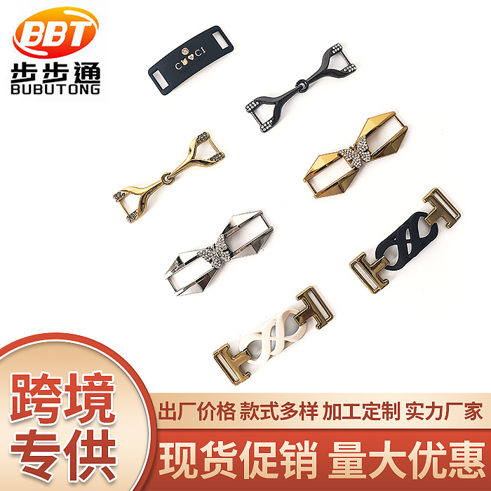 Cross Border Metal Clasp Any Mix And Match Detachable Diy Crocs Accessories Diamond Shoe Flower Clasp Ornaments