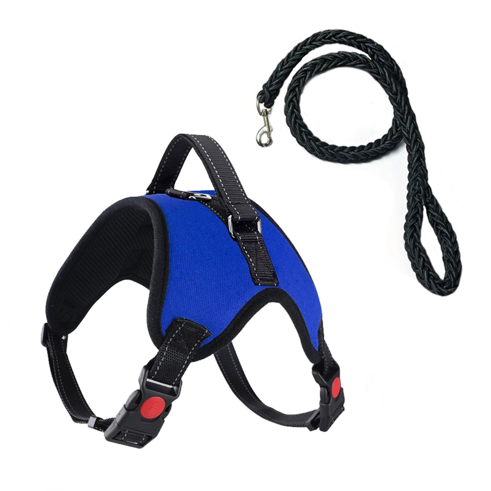 Cross-border manufacturer of medium and large-sized dog bone chest straps, saddle-shaped chest straps, adjustable dog chains, pet supplies