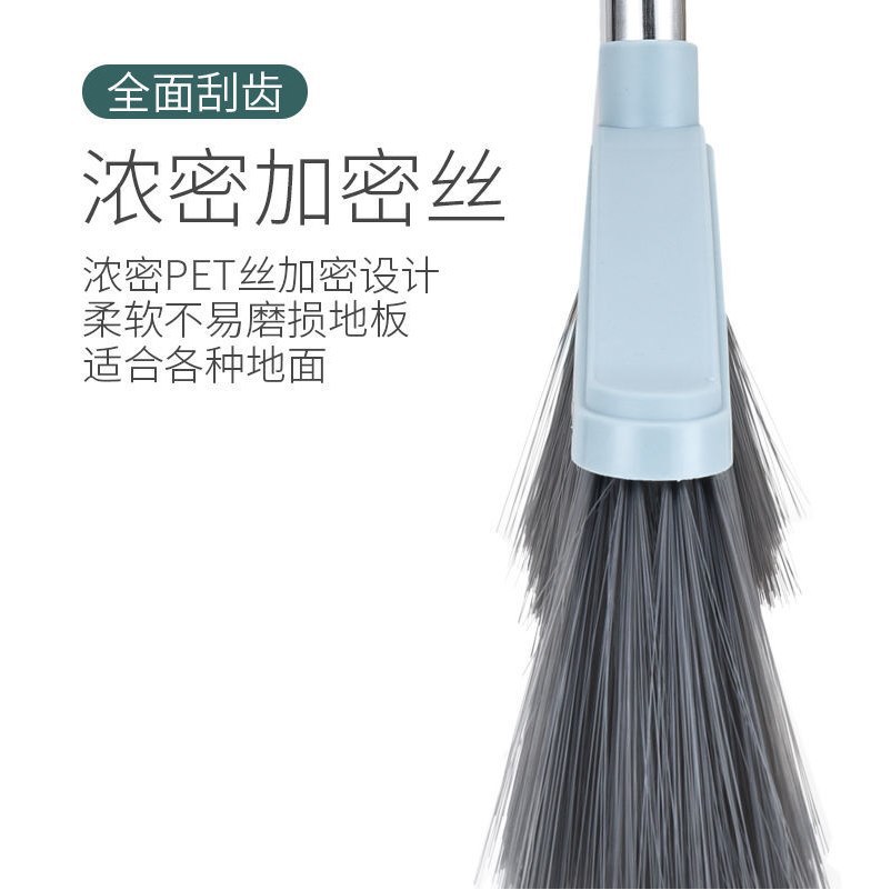 Thickened single broom and dustpan set for home use, stainless steel non-stick plastic hard bristle sweeping broom Application Scenario