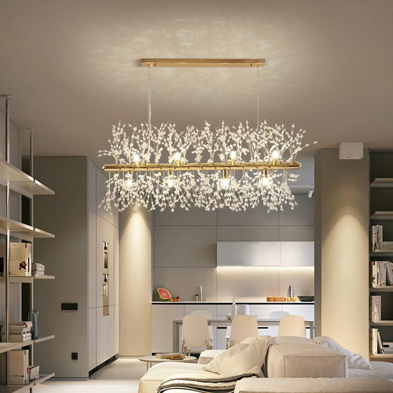 Firefly Crystal Lamp Dining Room Simple Modern Dandelion Table Light Luxury Lamp Lighting Network Red Restaurant Chandelier details Picture