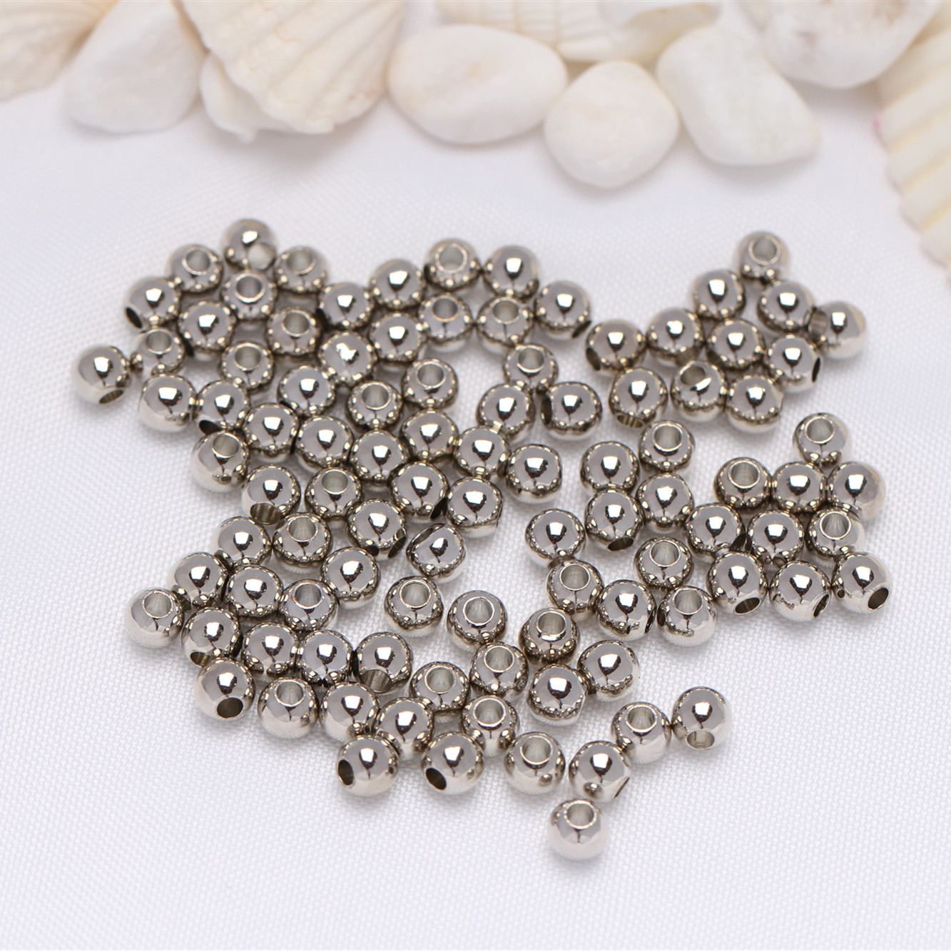 14K Gold Package Color Beads Transfer Bead Small Gold Pearl Surface Solid Diy Jewelry Hand-Beaded Accessories Loose Beads Specification drawing