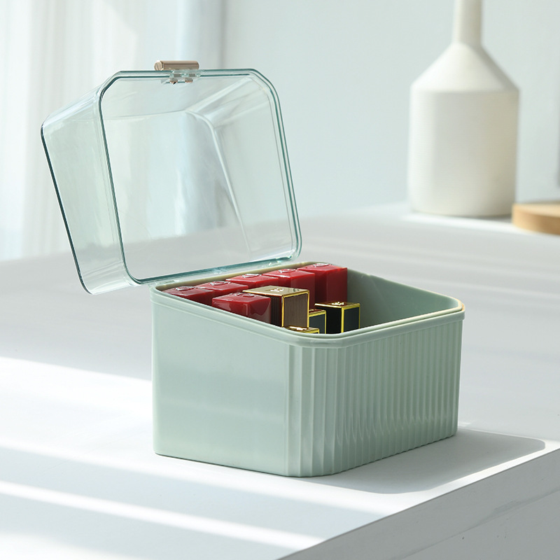 Cross-Border Good Dresser With Cover Light Luxury High Appearance Level Bright Lipstick Storage Box Jewelry Organizer Factory Direct Sales