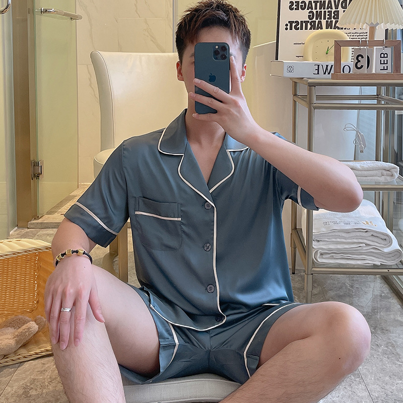 男士家居服实物图