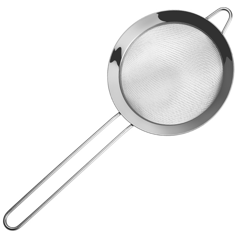 Wholesale Stainless Steel Hanging Ear Net Oil Spill Out Baking Flour Pointed Ear Net Sieve Soy Milk Juice Filter Spoon Item Picture