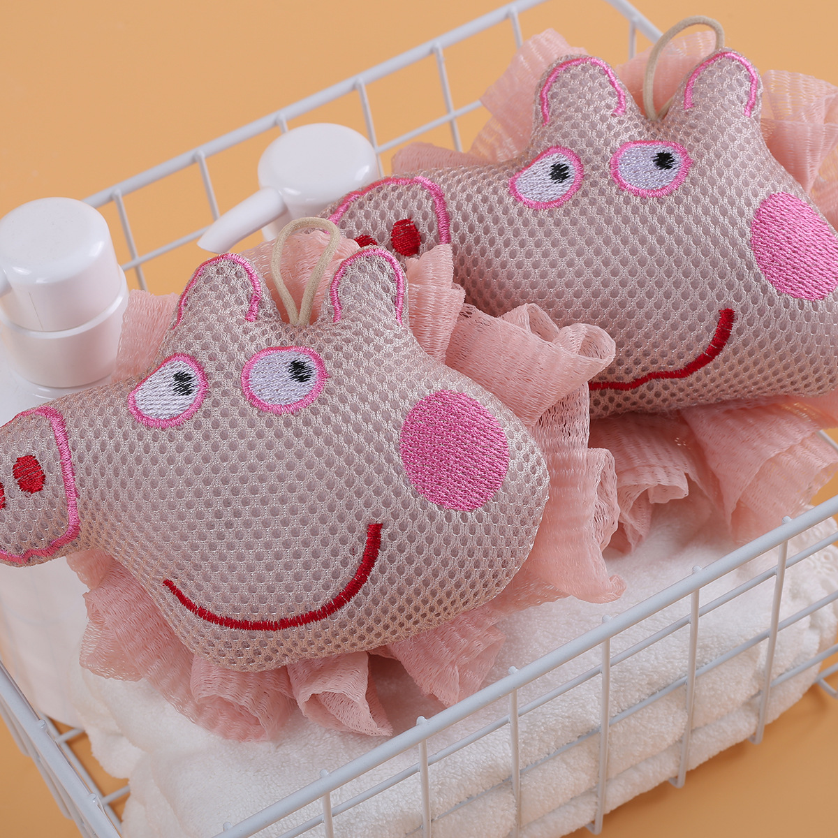 Peppa Pig Bath Flower Non-Loose Bath Flower Hand Stitched Clean Bath Bath Ball Cute Bath Blister Bath Ball Cartoon Bath Ball