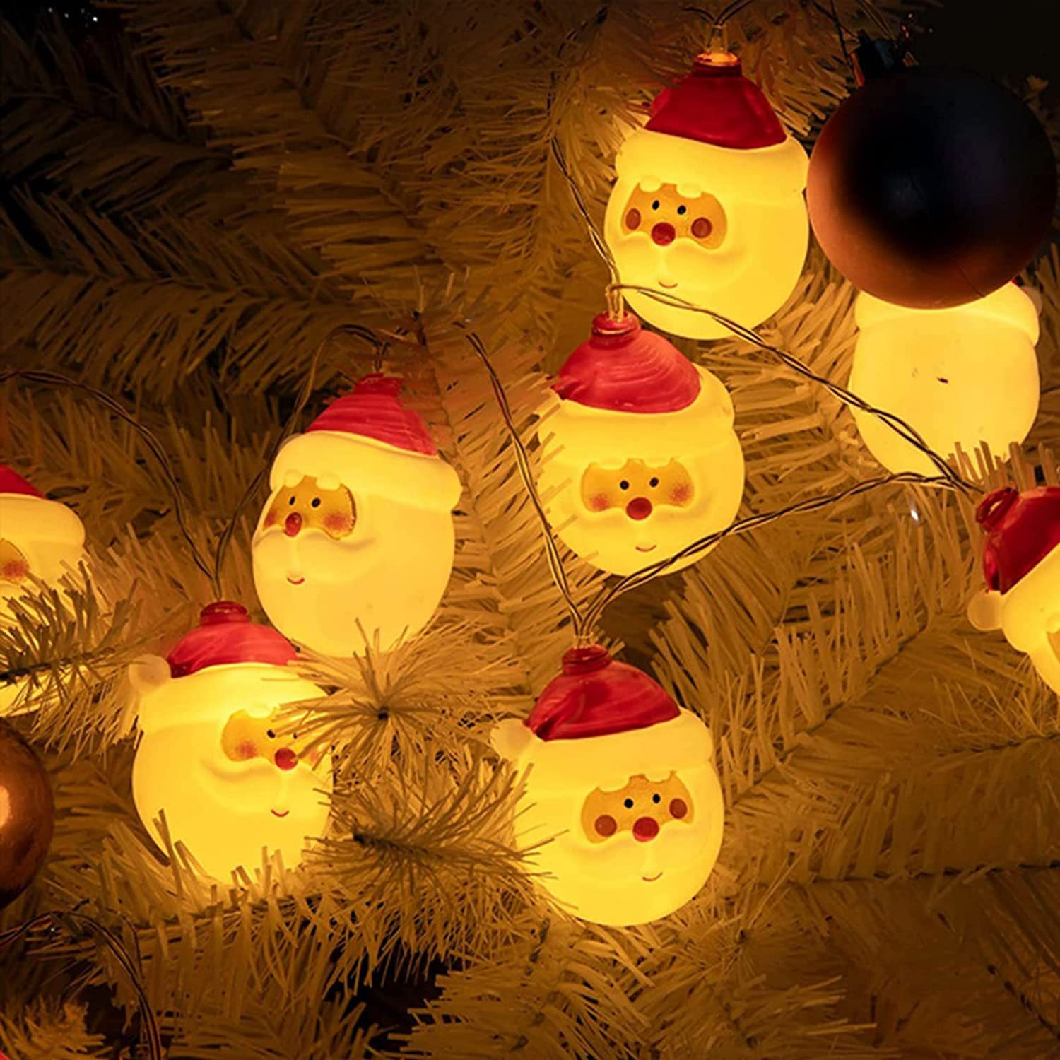 Cross-border wholesale of LED Santa Claus light strings, Christmas festival color light decorations, usb battery light decorations