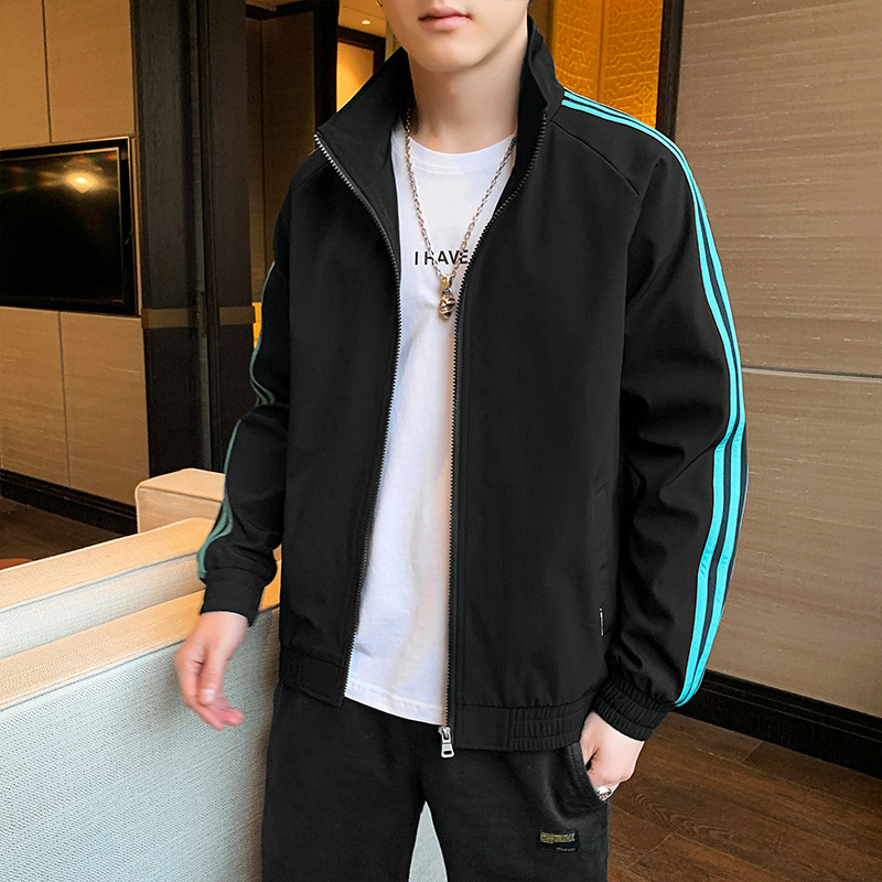 Men's jacket 2022 Autumn new style, men's Korean-style stand-up collar coat, casual wear, workwear, men's fashion brand Specification image