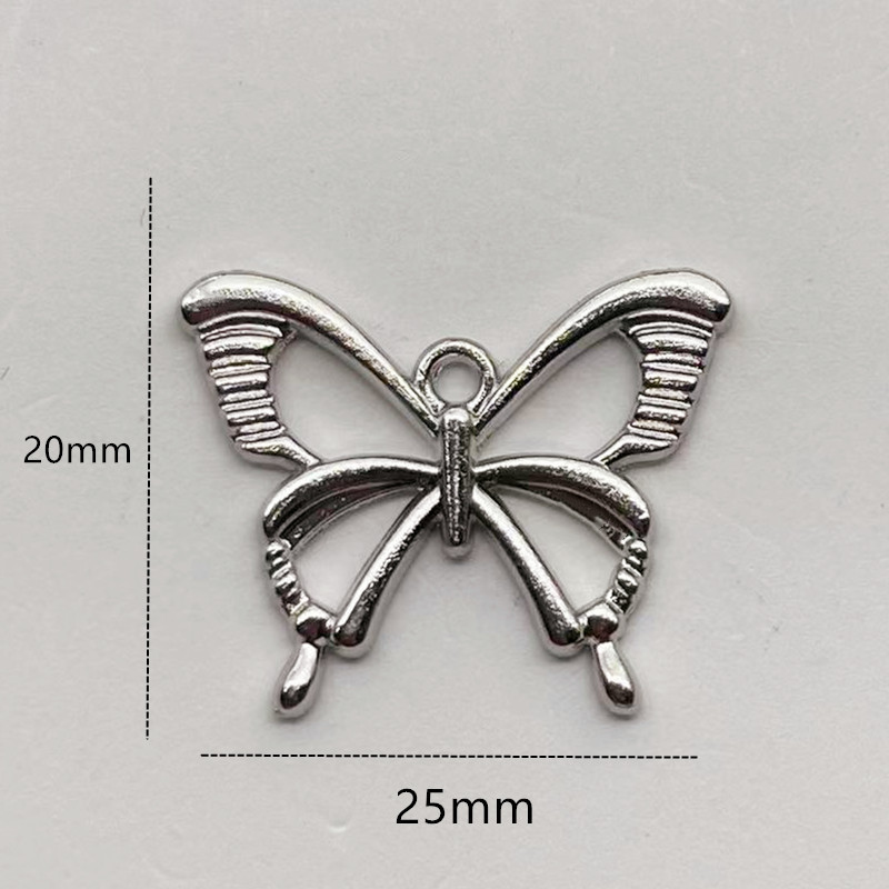 Factory direct sales of alloy hollowed-out butterfly pendants, bracelets, pin chains and decorative accessories wholesale
