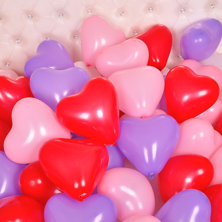 心形气球婚庆生日派对婚房装饰布置气球活动商场庆典会场布置用品