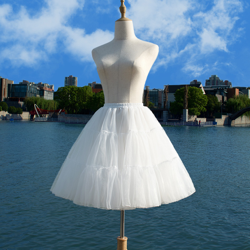 Skirt brace lolita four layers of soft yarn everyday boneless underslip Soft girl COS Lolita lined with pompadour skirt Application Scenario