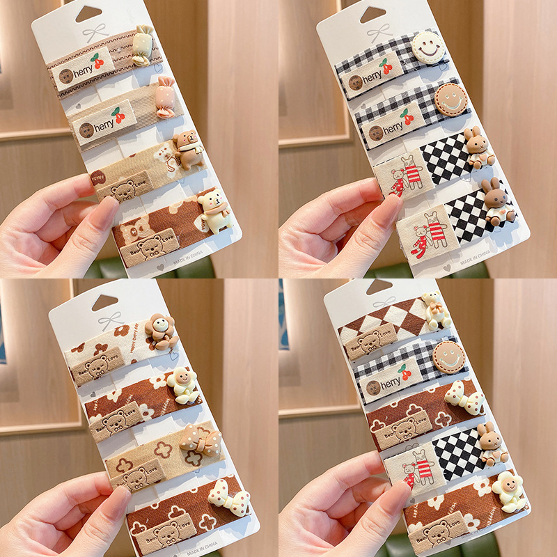 宝宝发夹儿童发饰韩国彩色粉色花朵  发卡  耳夹23412321312