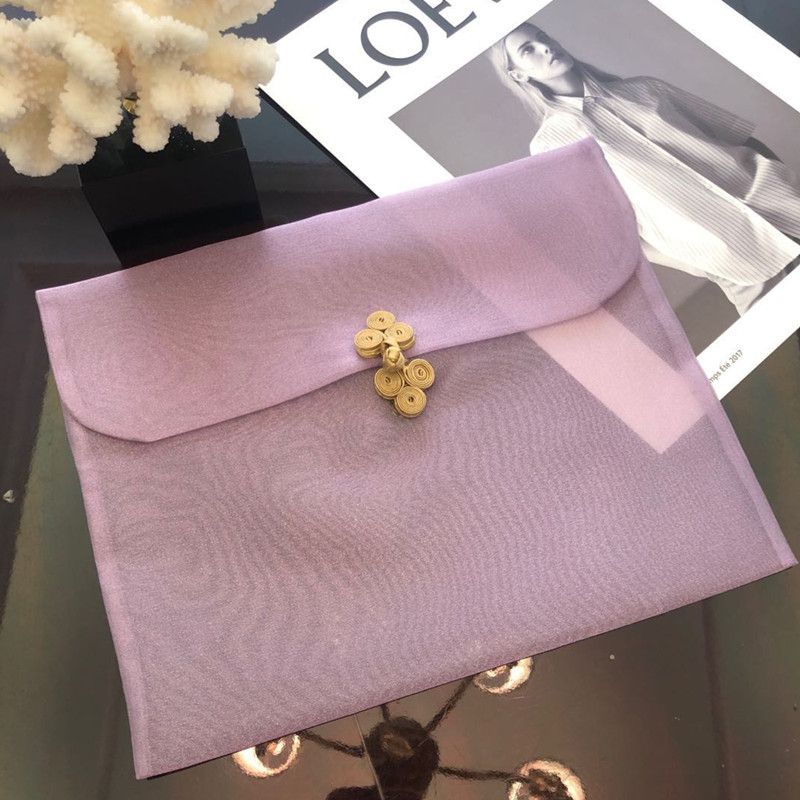 Spot Manufacturers Cloud Three Yarn Scarf Scarf Pan Buckle Yarn Bag Cheongsam Storage Bag Dust-Proof Organza Envelope Bag details Picture