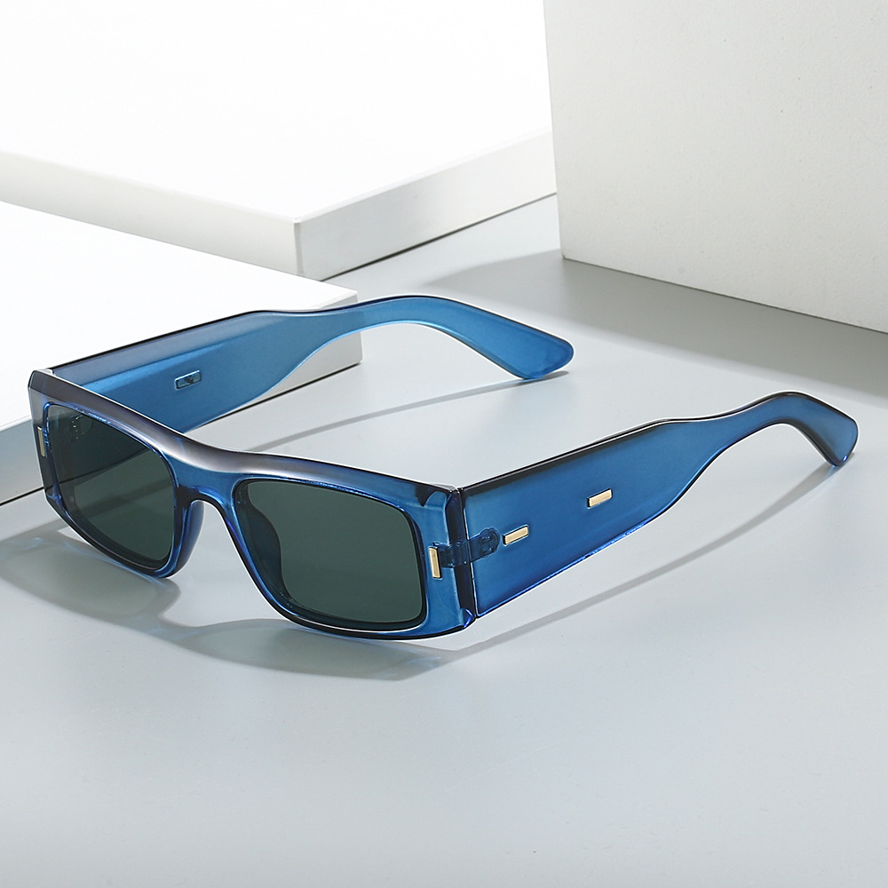 New square-framed sunglasses, European and American fashion square ins style, unisex personalized sunglasses, cross-border eyewear wholesale Specification image