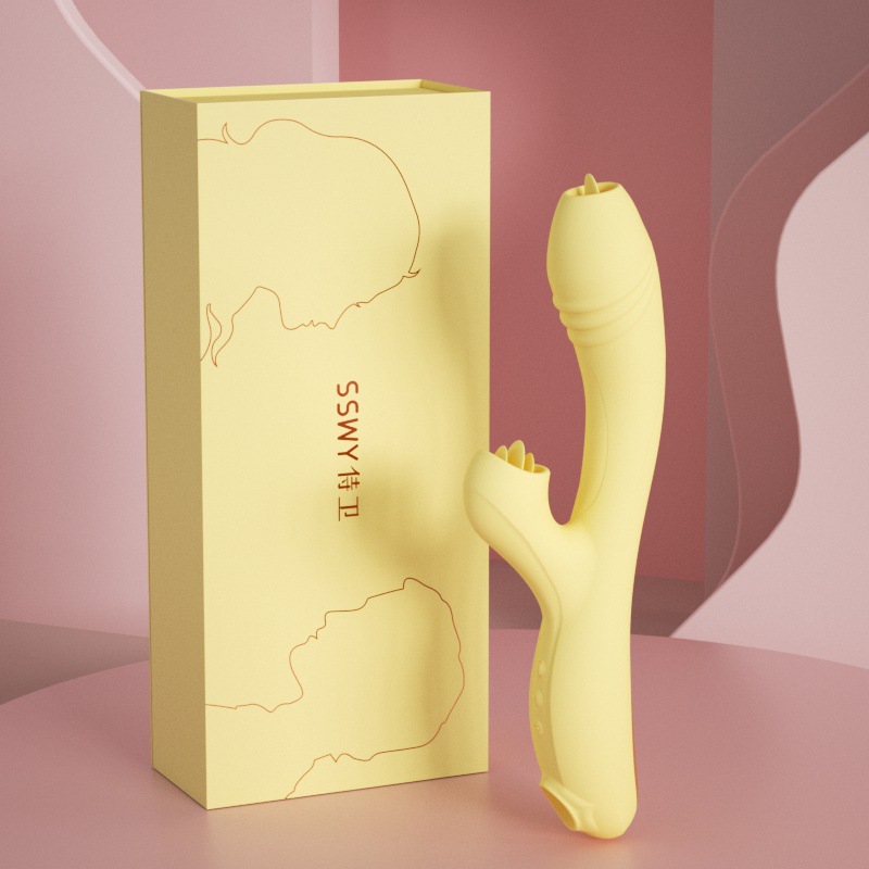 Slap both tongues, lick the vibrating stick, women's heated masturbation device, flirting and sexual products full figure