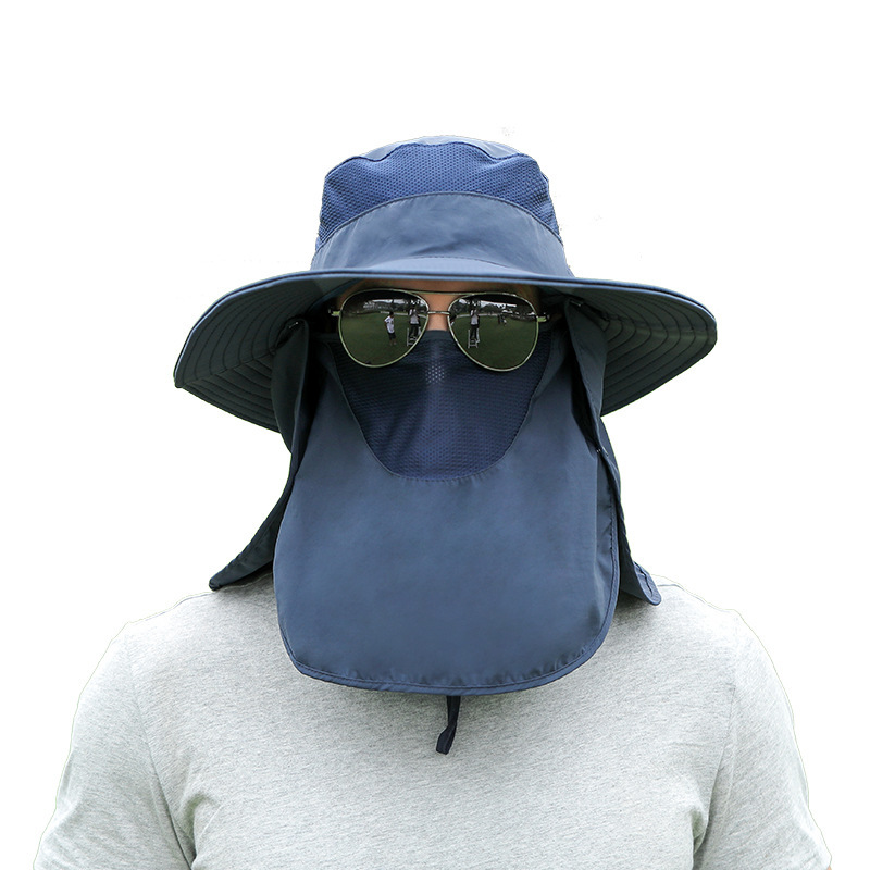 Outdoor Fisherman's Hat Men's Basin Hat Sun Hat Summer Quick Drying Sunblock Hat Fishing Hat Breathable Sun Hat Women's Face Mask Hat Item Picture