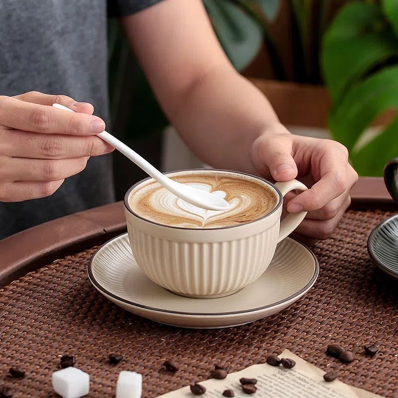 Wholesale and consignment sales of European-style small cups, ear-hanging, ceramic latte art cups, and retro afternoon tea cups from the manufacturer Specification image