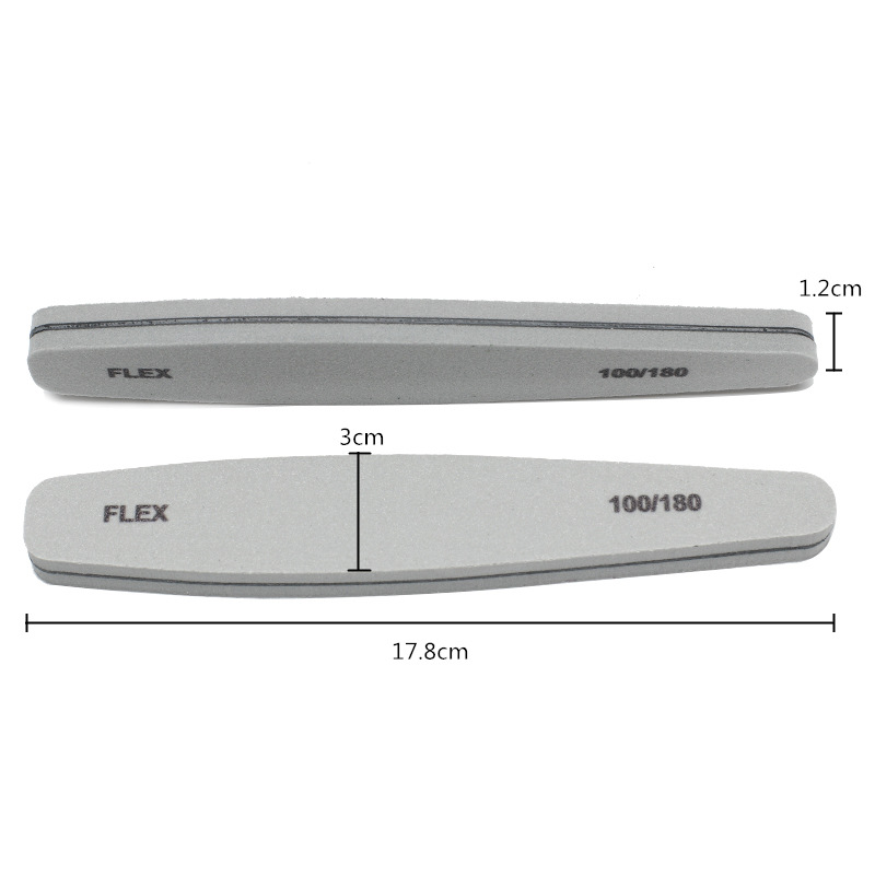 Factory direct supply of grey sponge polishing, double-sided grinding strips, nail polishing files, sponge strips, nail art shaping shanilak Item Picture