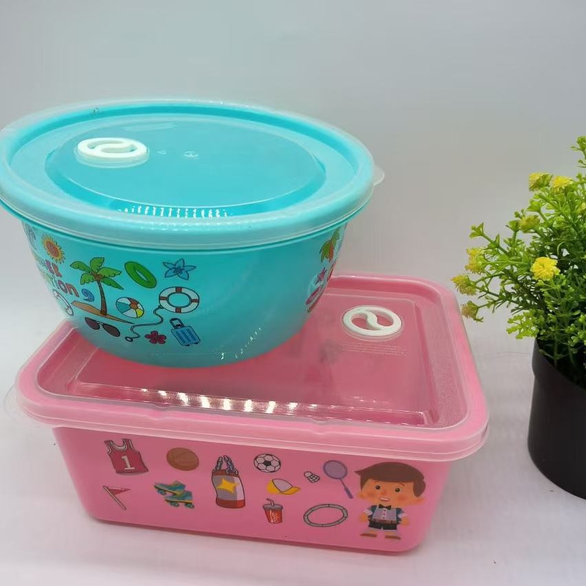 New cartoon creative refrigerator, kitchen preservation and fresh storage box, cartoon cute preservation box, transparent refrigerator storage box full figure