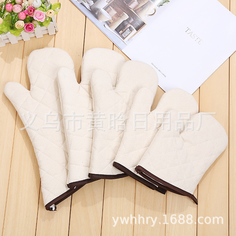 【 Chi Jia 】 Home kitchen high-temperature resistant oven baking heat insulation gloves, microwave scald protection, steamer heat protection