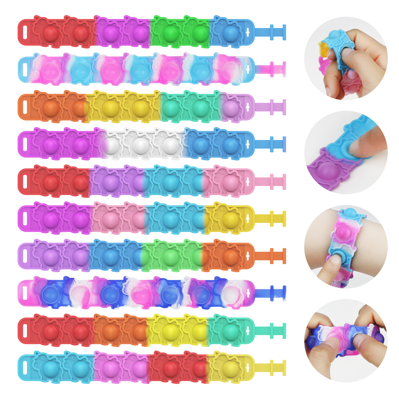 Rat Control Pioneer Bracelet Bubble Bracelet Stress Relief Bracelet Mouse Control Bracelet Watch Toy Bubble Music Specification drawing