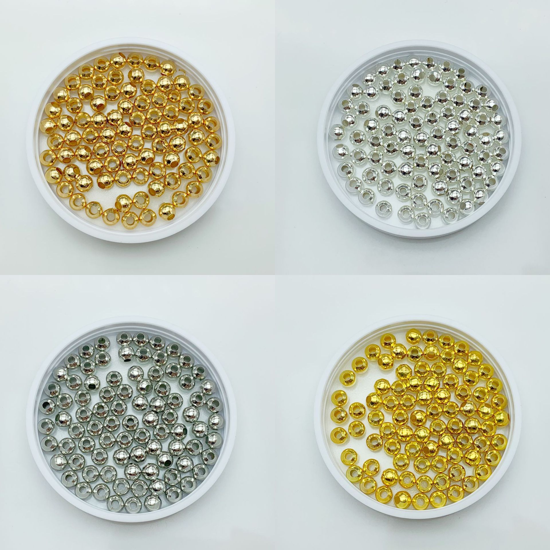 Diy Jewelry Accessories Iron Bead Bead Double Hole Iron Bead Wholesale 5000 / Package Spot Direct Sales details Picture