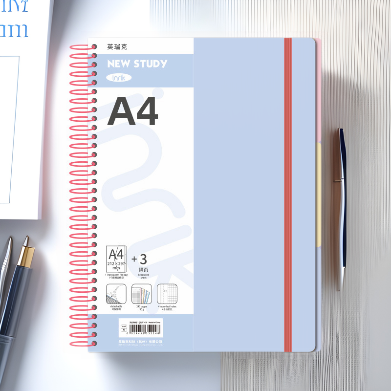 学生大线圈本办公会议记事本学生a4分科记录本带PP隔页a5笔记本详情图1