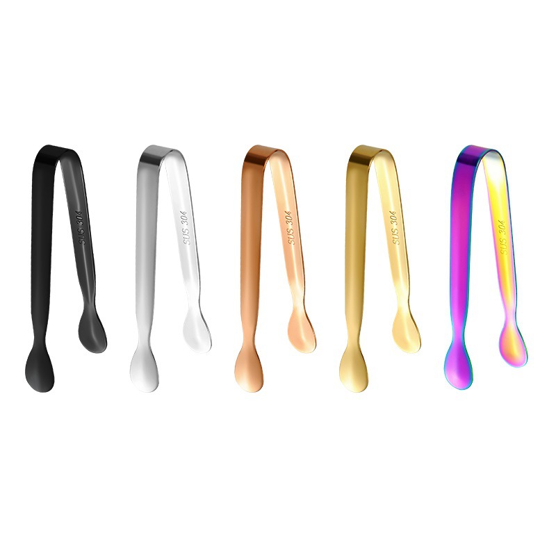 304 stainless steel ice cube tongs, sugar cube tongs, ice cube bucket tongs, ice tongs, kitchen small tools, food tongs, food tongs Item Picture