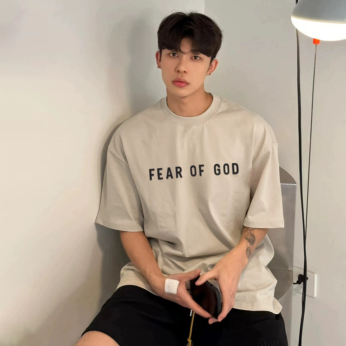 FOG第八季ESSENTIALSZONE印花字母美式高街潮牌夏季情侣短袖T恤