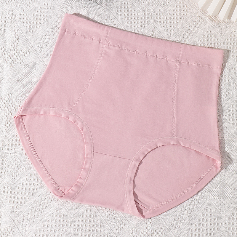 Cotton Panties Women's High Waist Extended Crotch Cotton Breathable Mother Belly Lift Hip Lift Lady Year Of Life Red Briefs Item Picture