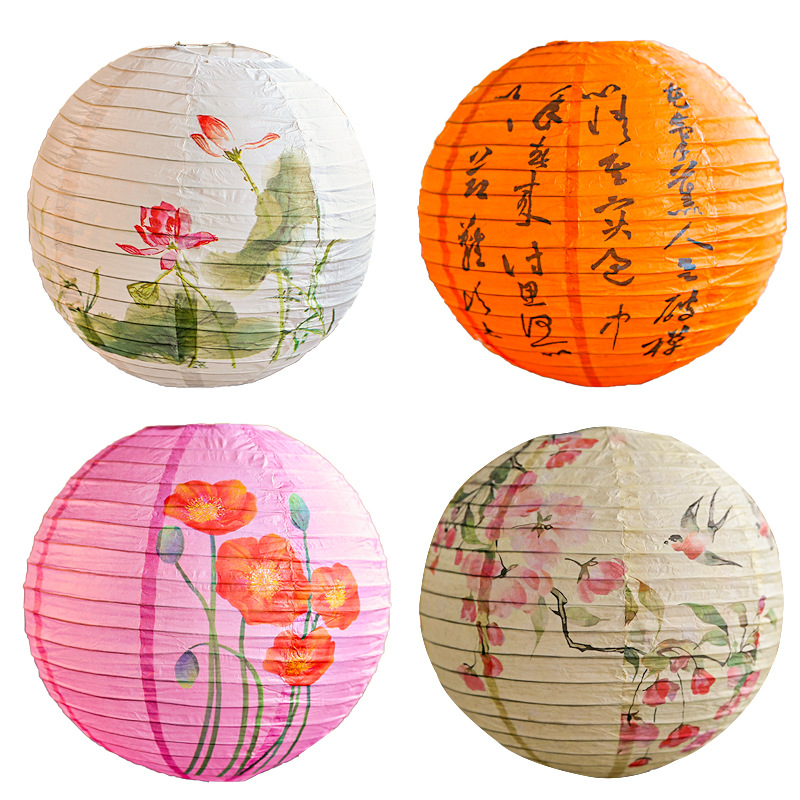Dragon Boat Festival Mid-Autumn Festival National Tide Ancient Wind Paper Lantern Carrying National Wind Props Shopping Mall Traditional Decoration Scene Layout Lanterns Item Picture
