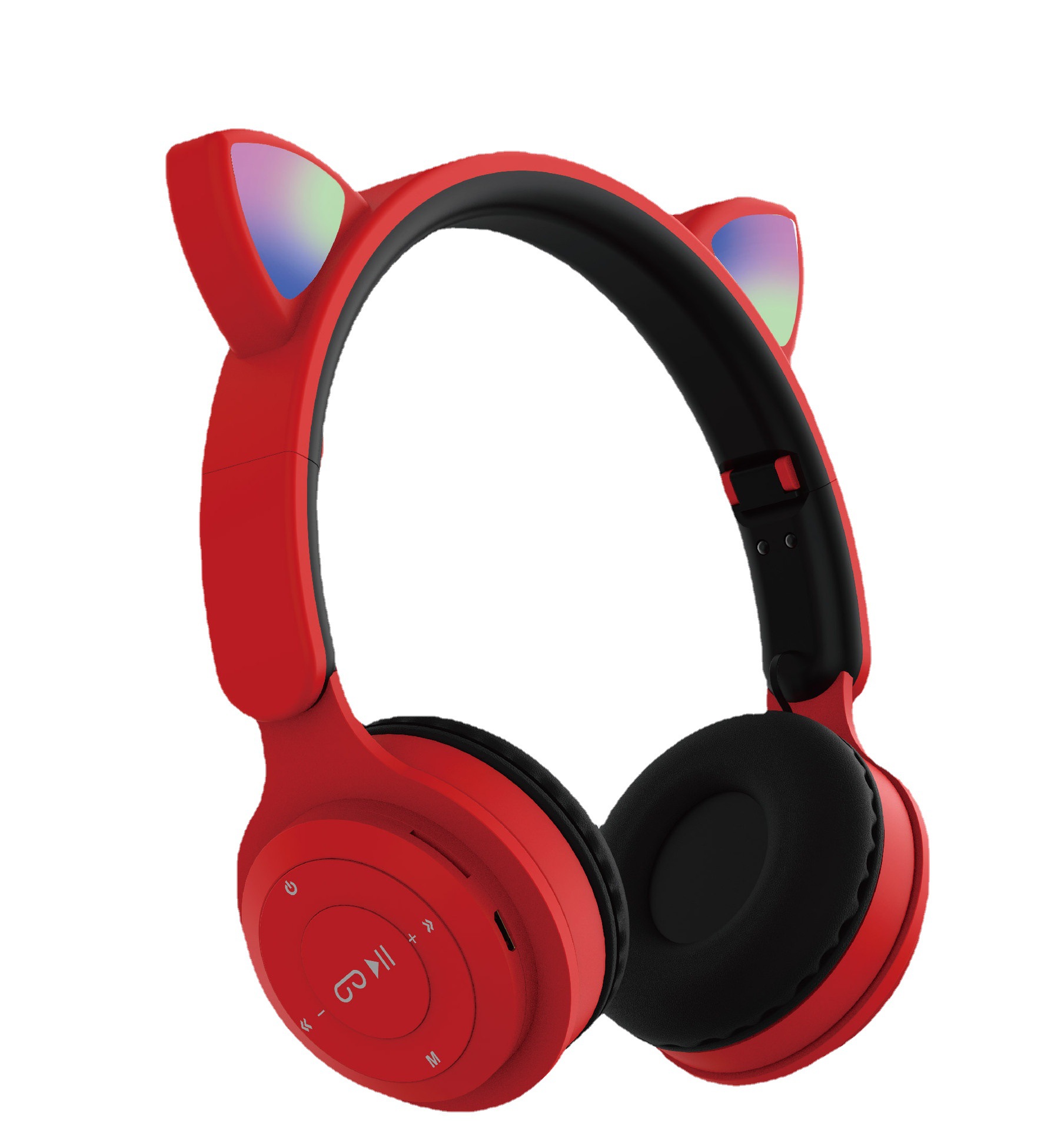 The new cross-border over-ear wireless Bluetooth headphones ST72M, fashionable cat-ear foldable card FM Bluetooth headphones Item Picture