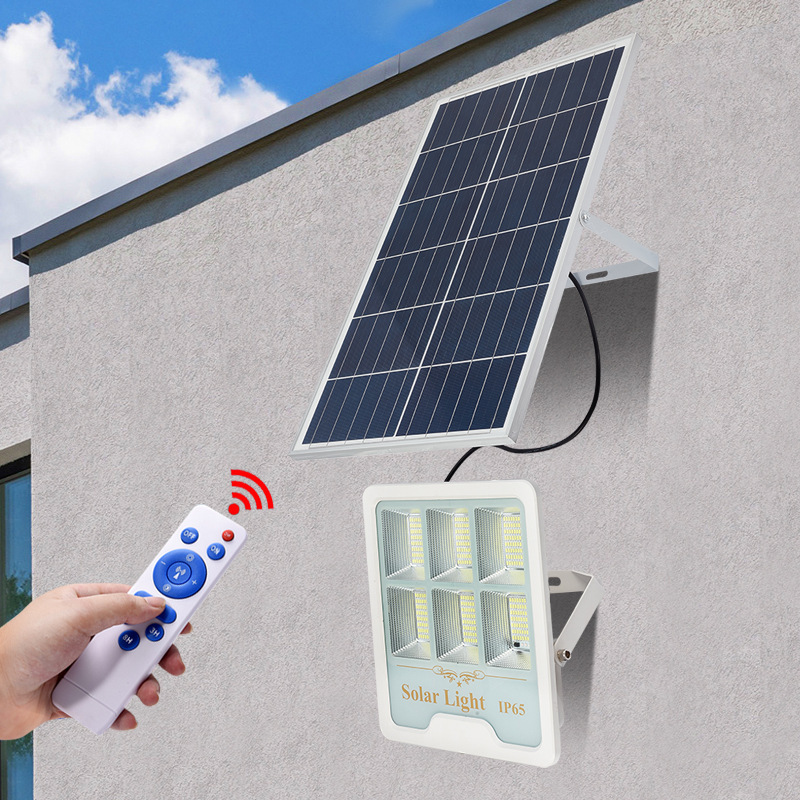 New type solar floodlight, outdoor waterproof garden sensor light, LED high-power split solar lighting lamp Application Scenario