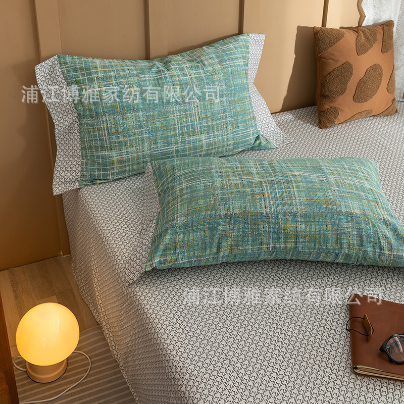 Wholesale of high-end AB panel design, 40-piece all-cotton four-piece set with all-season universal printing process Specification image