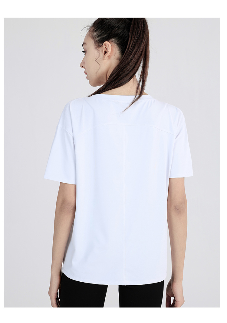 瑜伽服女2025春夏短袖速干衣T恤显瘦网红健身服晨跑宽松运动上衣详情29