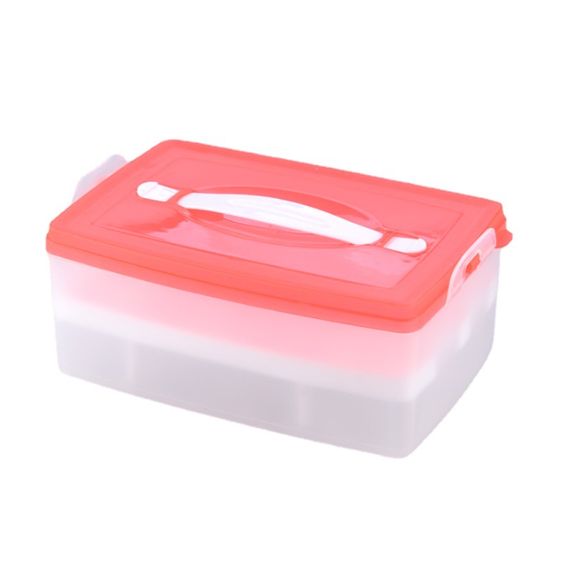 Double egg storage box with lid Kitchen crisper oblong refrigerated food portable storage box Egg holder Item Picture