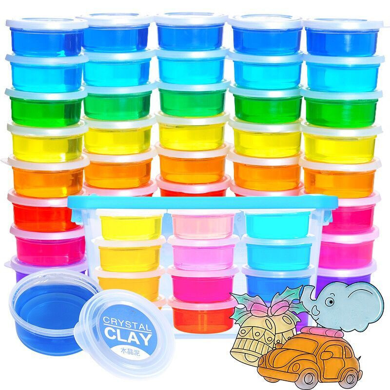 水晶泥批发套/玩具/彩泥玩具白底实物图
