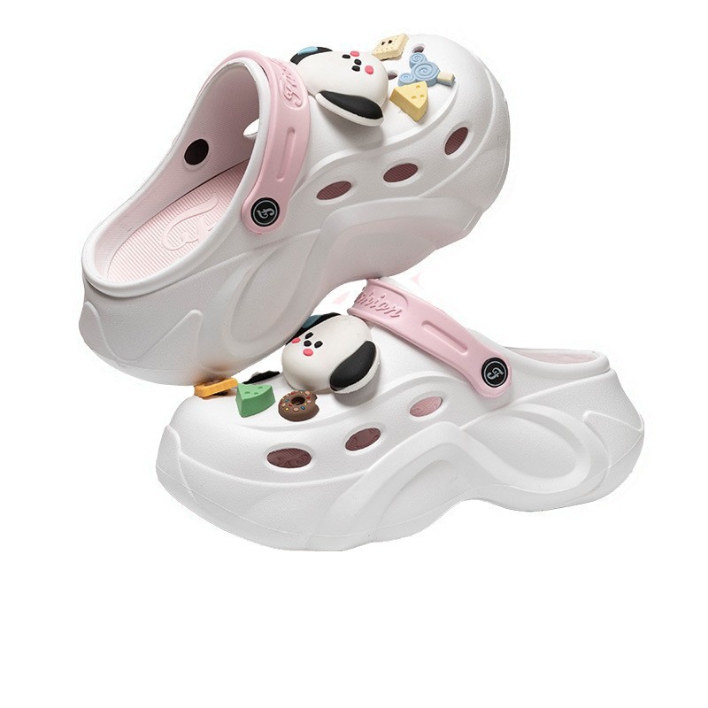 Crocs Ladies Summer Wear Ins Trend Cute Sandals 2024 New Thick Soles Non-Slip Stepping On Shit Slippers Item Picture
