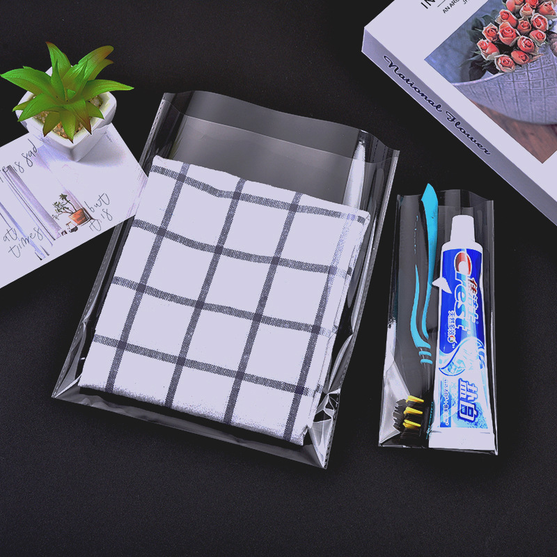 Manufacturer's opp flat pocket postcard card packaging bag, transparent gift non-self-adhesive thickened jewelry plastic bag Specification image