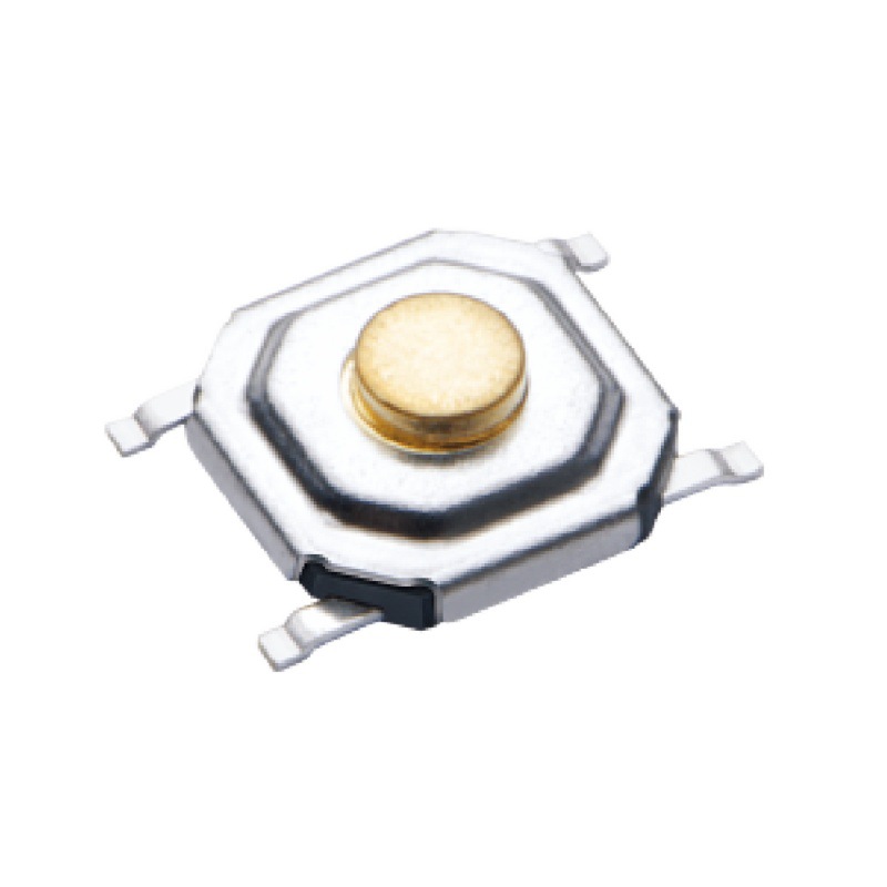 4X4 copper head waterproof touch switch, 4*4*1.5/1.7/2.0-8.0mm, four-pin patch, 5.2X5.2, heat-resistant Item Picture