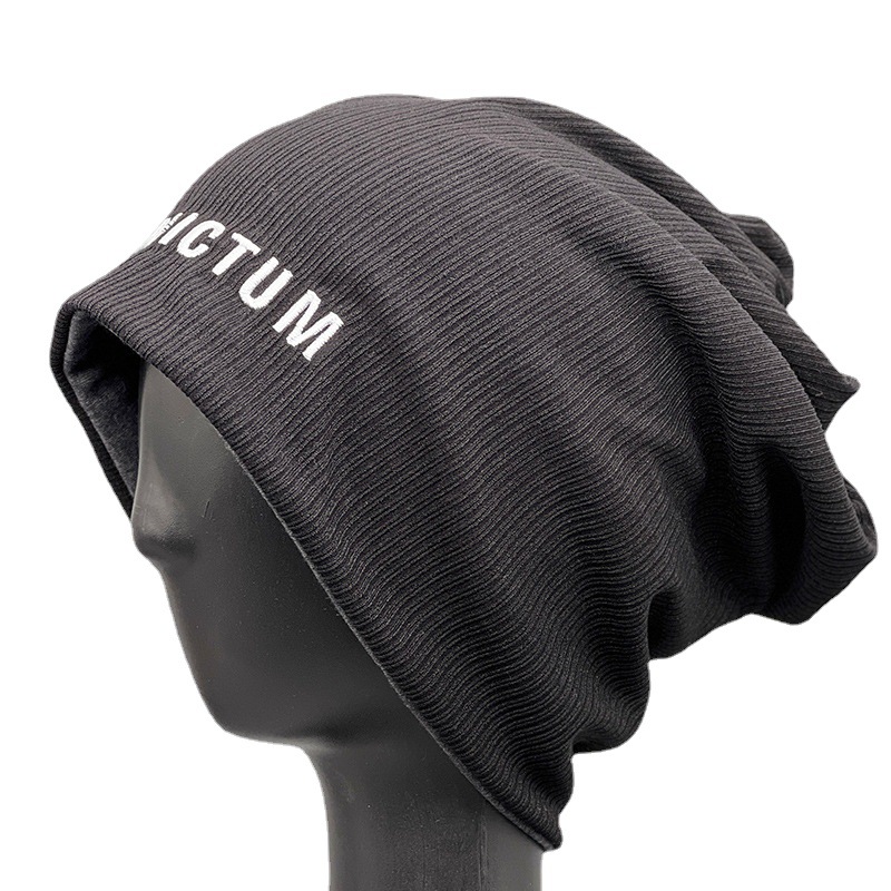 The new autumn and winter style of the popular postpartum maternity hat, the letter pile hat for women, the Korean version isn pure desire headwear and pullover hat trend Item Picture