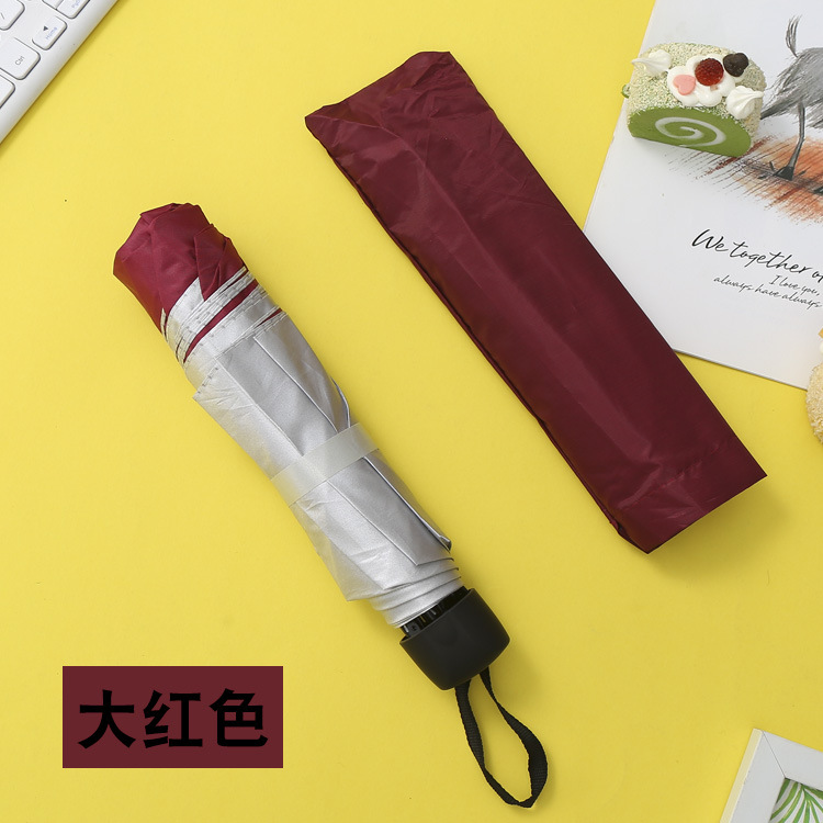 Wholesale umbrellas in stock, creative three-fold inverted stem silver plastic umbrellas, all-weather gift umbrellas, advertising umbrellas, can be used as logos pic 22