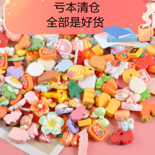 New diy food and play accessories: Bright Noodles, cookies, hamburgers, resin phone cases, headwear, hair clips, water cups, shoe buckles, and patches pic 2