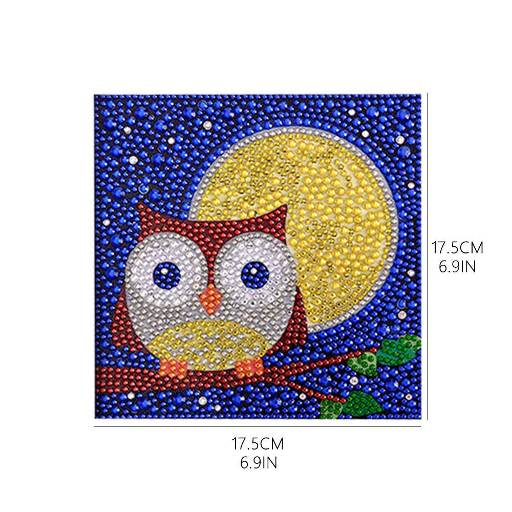 Wholesale of new framed diamond paintings for children, DIY decorative items with hand-stuck diamonds, cartoon handcrafted material packages Item Picture