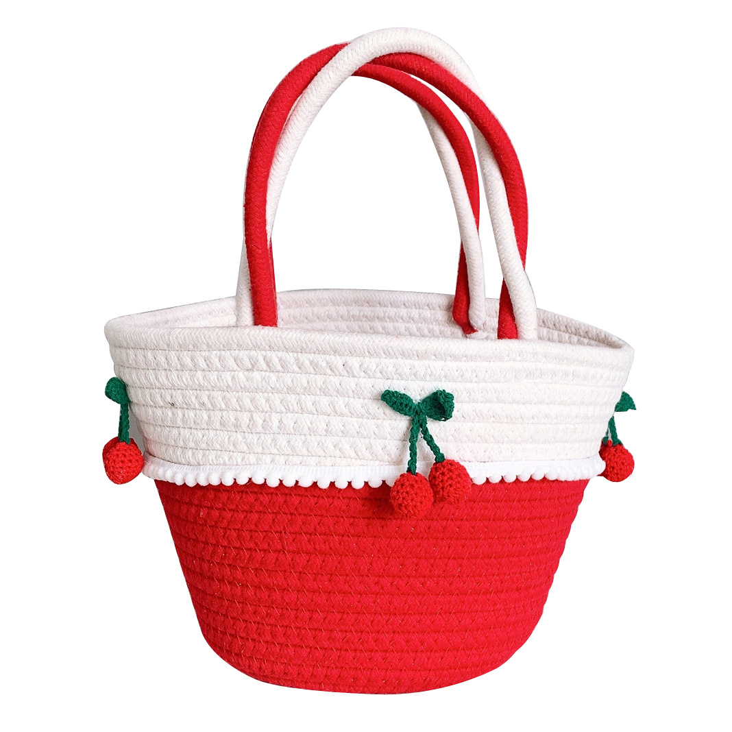 Children's straw weaving fashionable bags, straw paper rope handicraft bags, beach weaving bags, eco-friendly straw weaving bags, essential for leisure and vacation Item Picture