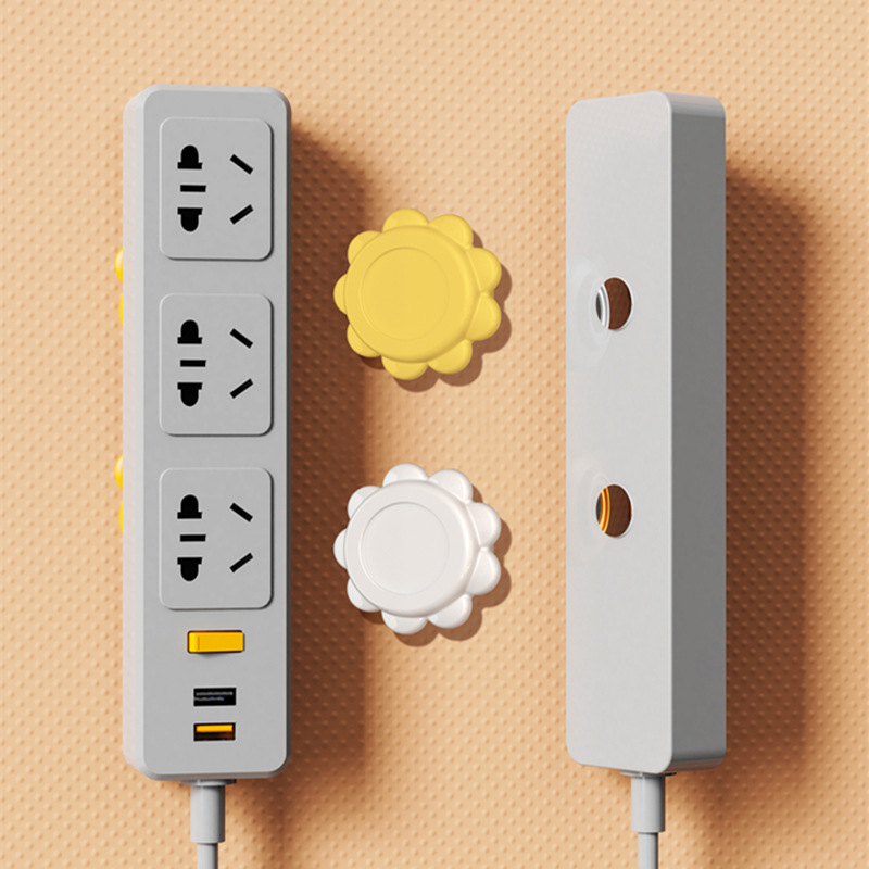 Wholesale creative no-drilling strong magnetic hook, magnetic no-trace adhesive hook, power strip parts, magnetic wall hook details Picture