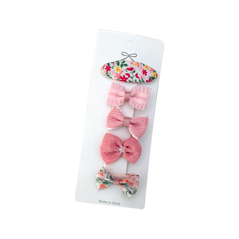 Korean version colorful baby hair clips, sweet and cute baby all-inclusive cartoon flower bow side bangs hair accessories Item Picture