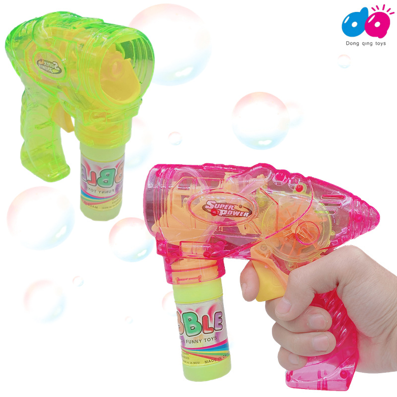 Best-Selling Cross-Border Foreign Trade Children's Toys Technology Space Bubble Gun Led Light Transparent Outdoor Water-Free Manufacturers Application Scenario