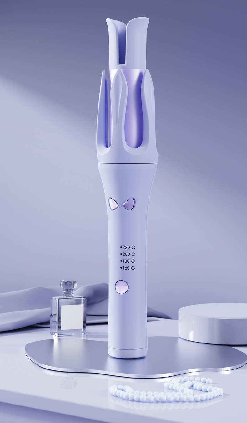 跨境 全自动卷发棒32mm 双凹槽大波浪电动烫发器负离子润发蜂鸣音详情2