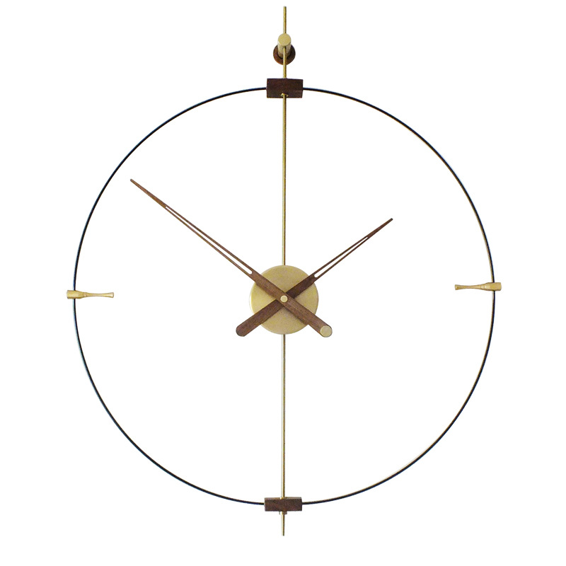 Simple Modern With 39 Scale Network Celebrity Fashion Personality Living Room Wall Clock Nordic Minimalist Silent Spanish Clock Item Picture